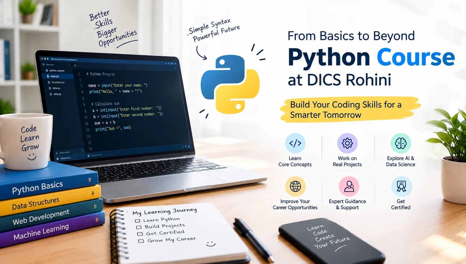 From First Code to Real Projects: Learn Python Programming in Rohini