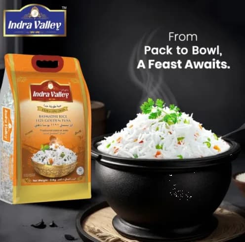 Indra Valley 1121 Golden Pusa Extra Long Grain Basmathi Rice