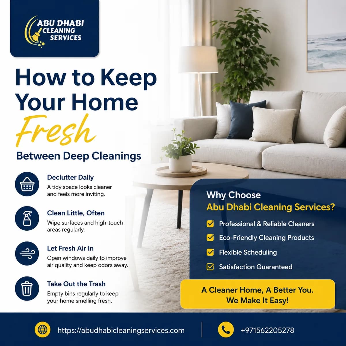 How to Keep Your Home Fresh Between Deep Cleanings