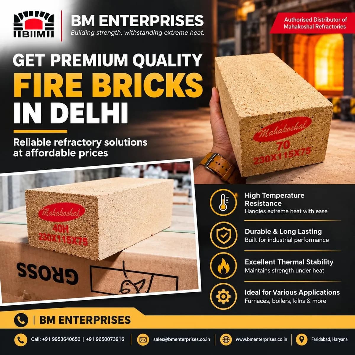 Premium Fire Bricks Available in Delhi at a Reasonable Price