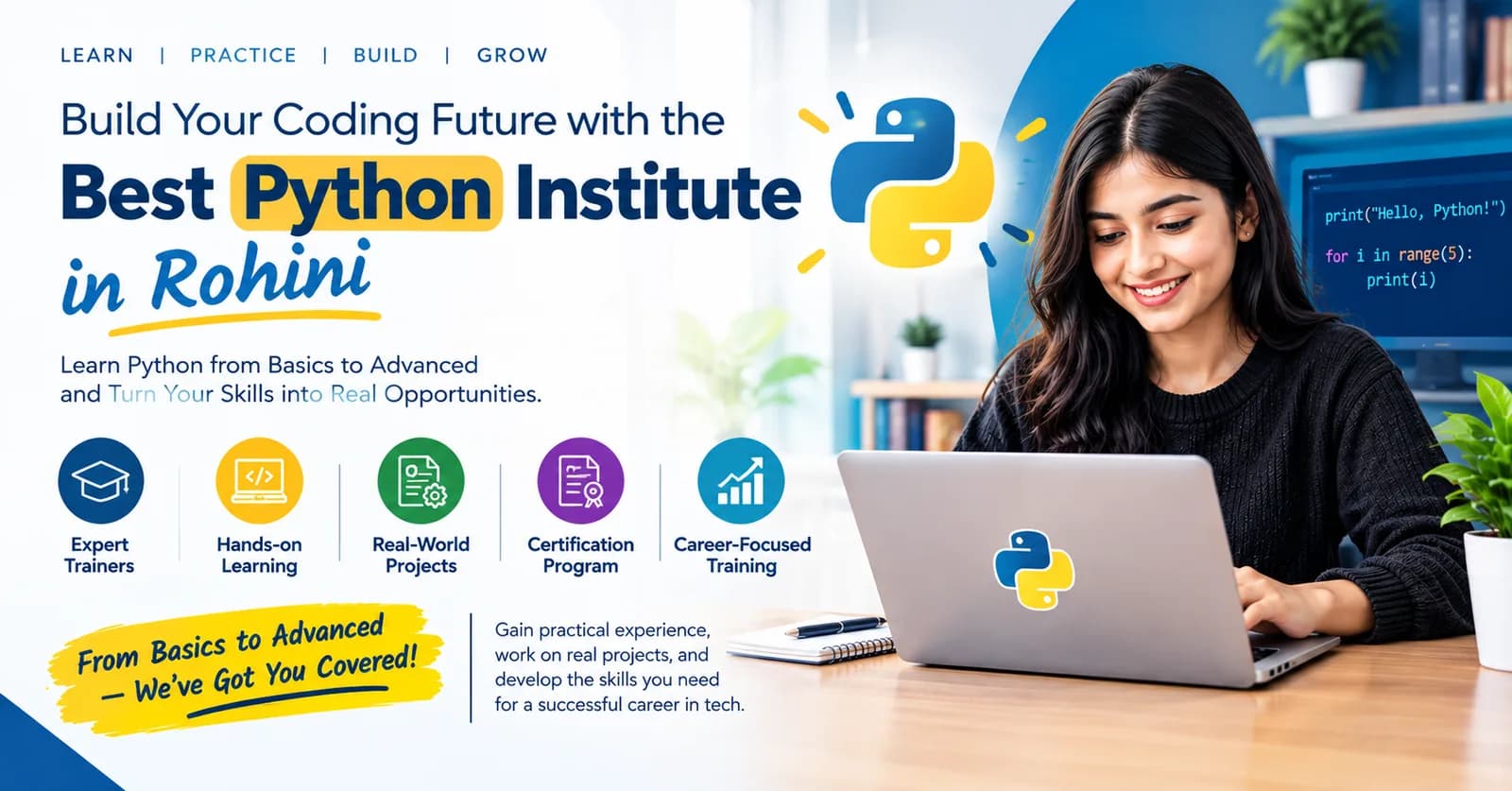  Learn Python. Build Skills. Shape Your Tech Career.