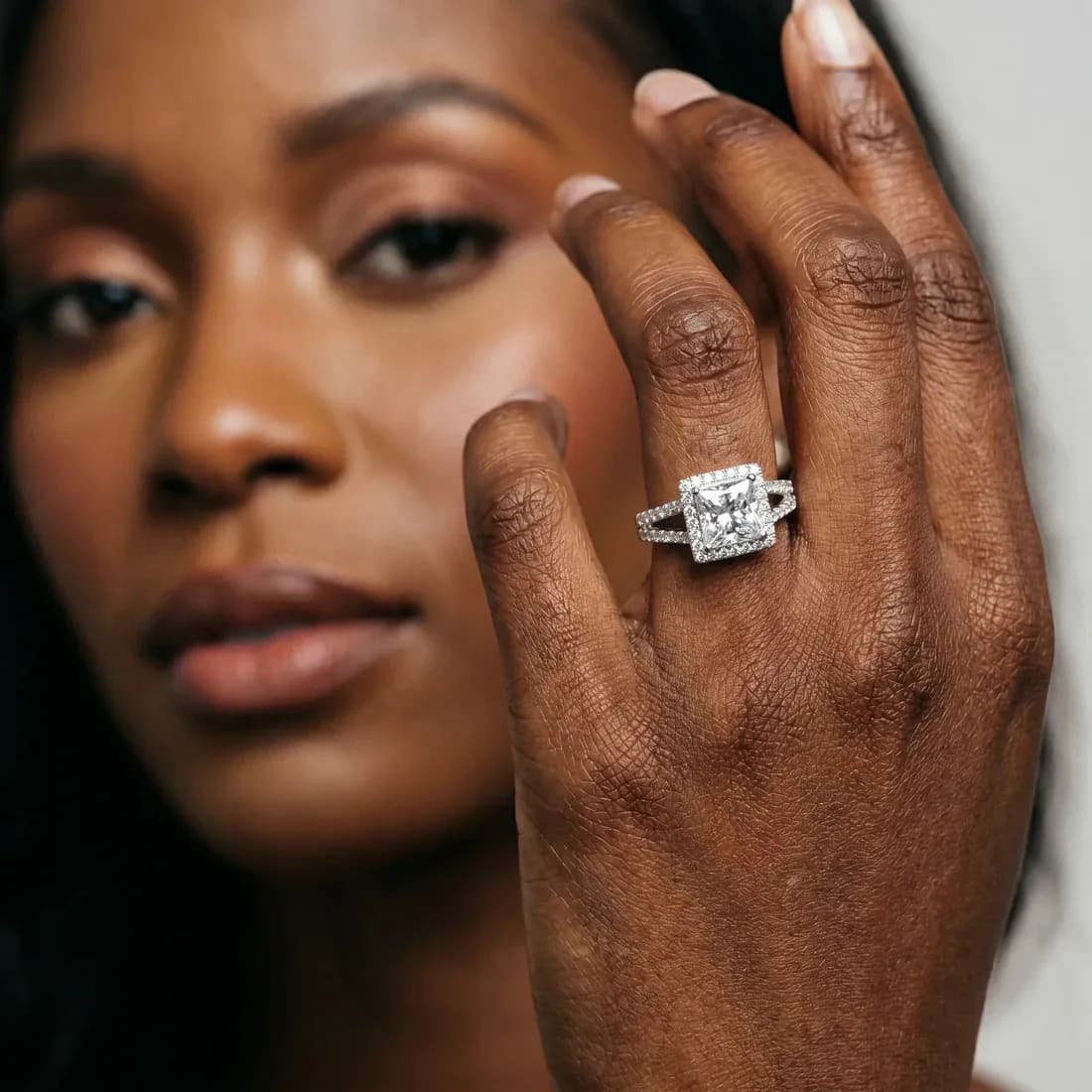 Labor Day Sale: 50% Off Elegant Princess Diamond Engagement Ring