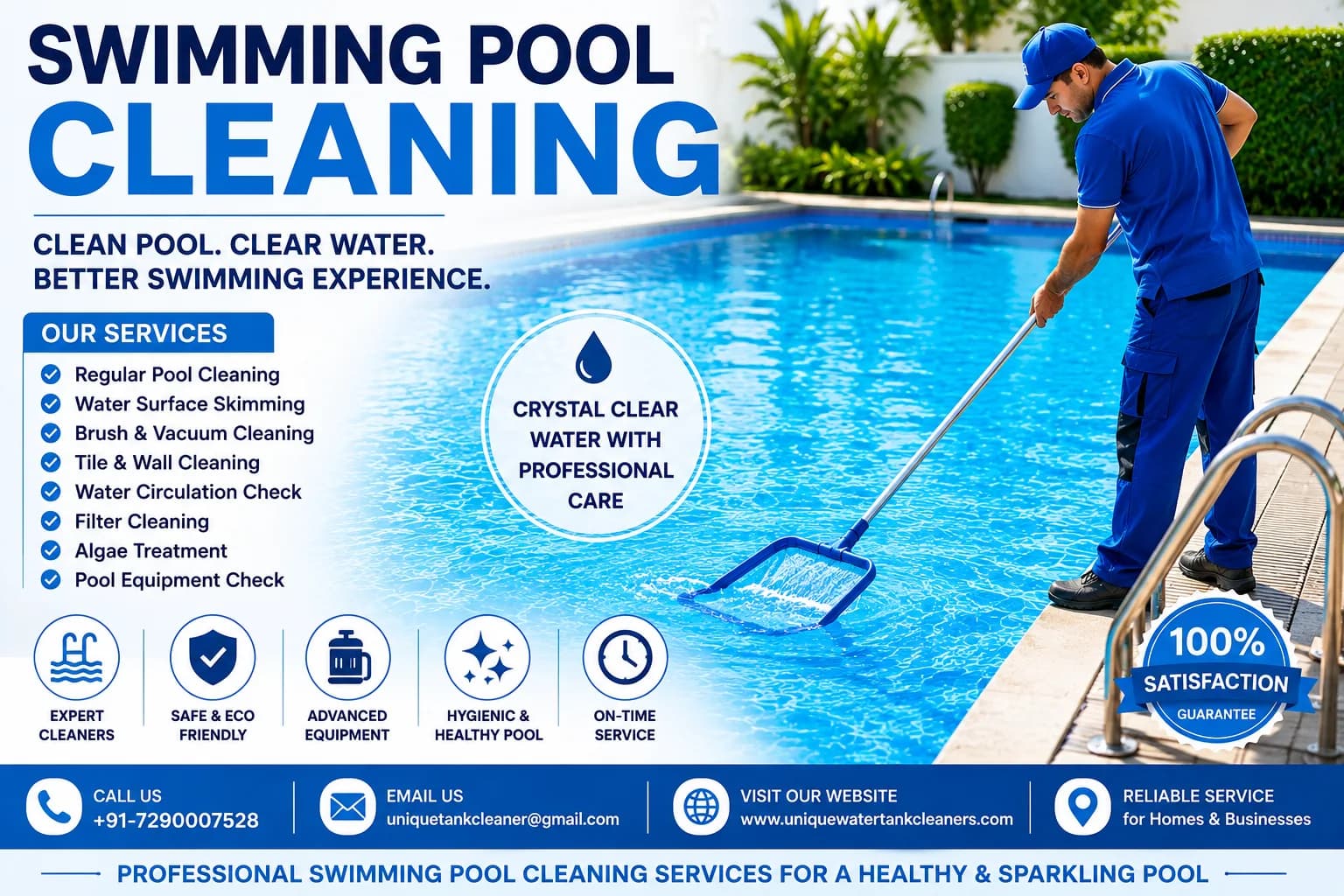 Swimming Pool Cleaning – Expert Pool Maintenance Services