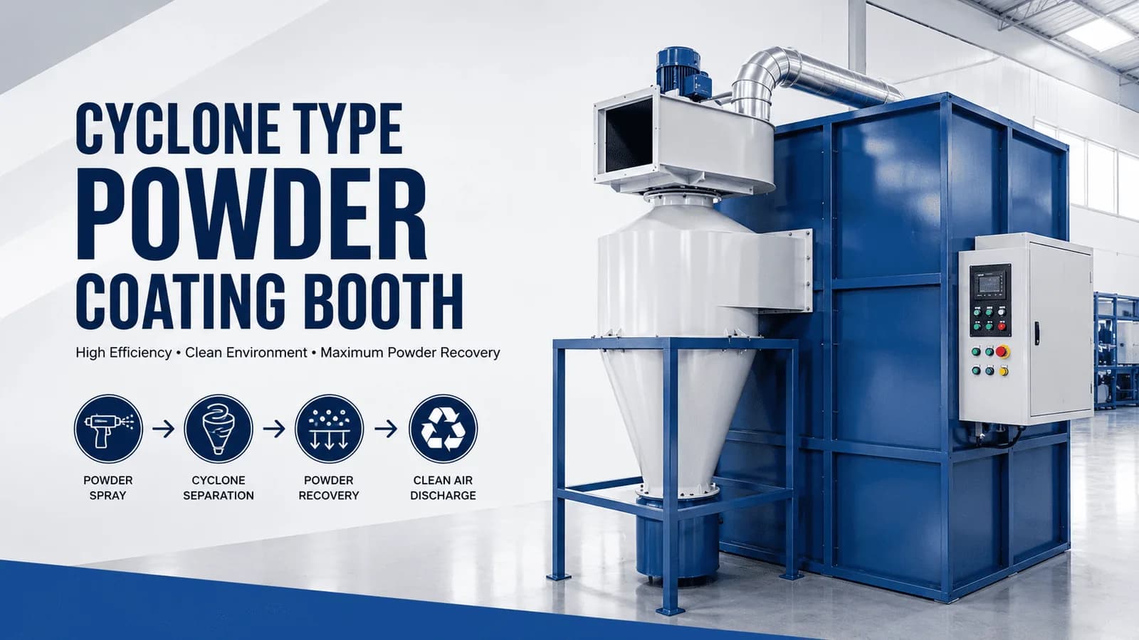 Cyclone Type Powder Coating Booth