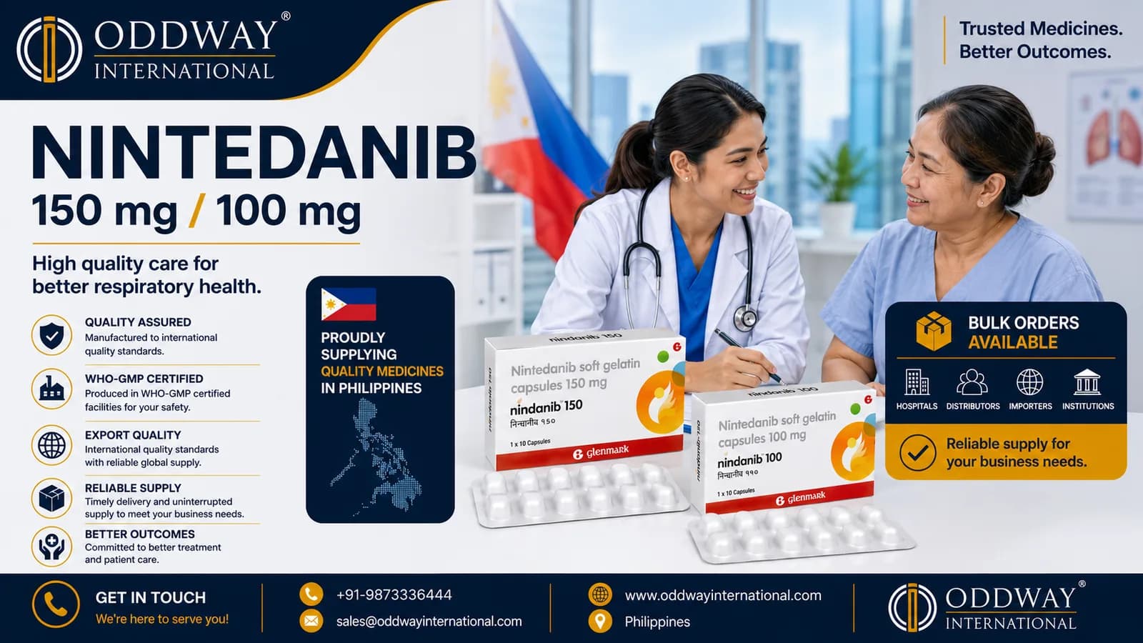 Nintedanib Capsules Supply in Philippines – Request a Bulk Quote Today						