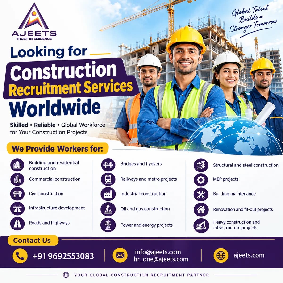Looking for Construction Recruitment Services Across Europe