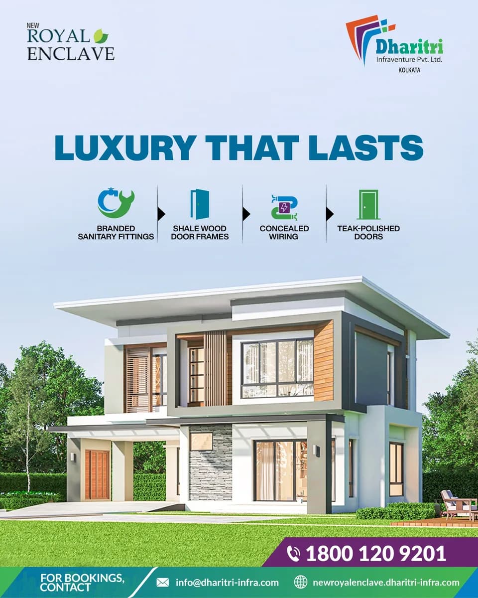 Premium G+1 Bungalows & Row Houses for Sale in New Town, Kolkata - New Royal Enclave