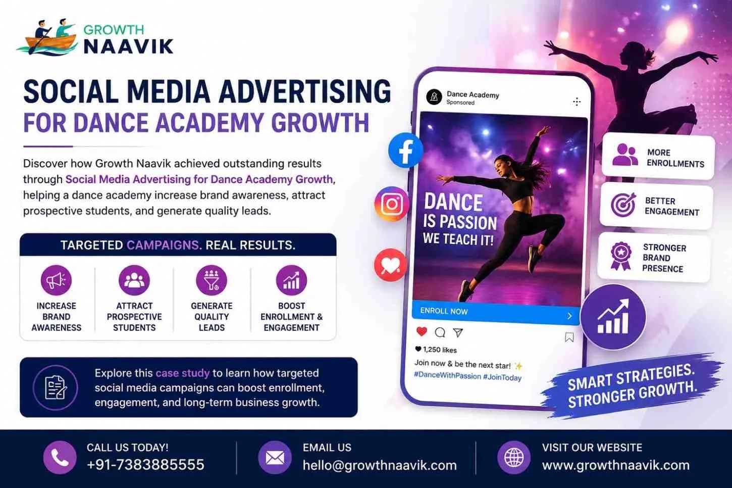 Social Media Advertising for Dance Academy | Growth Naavik