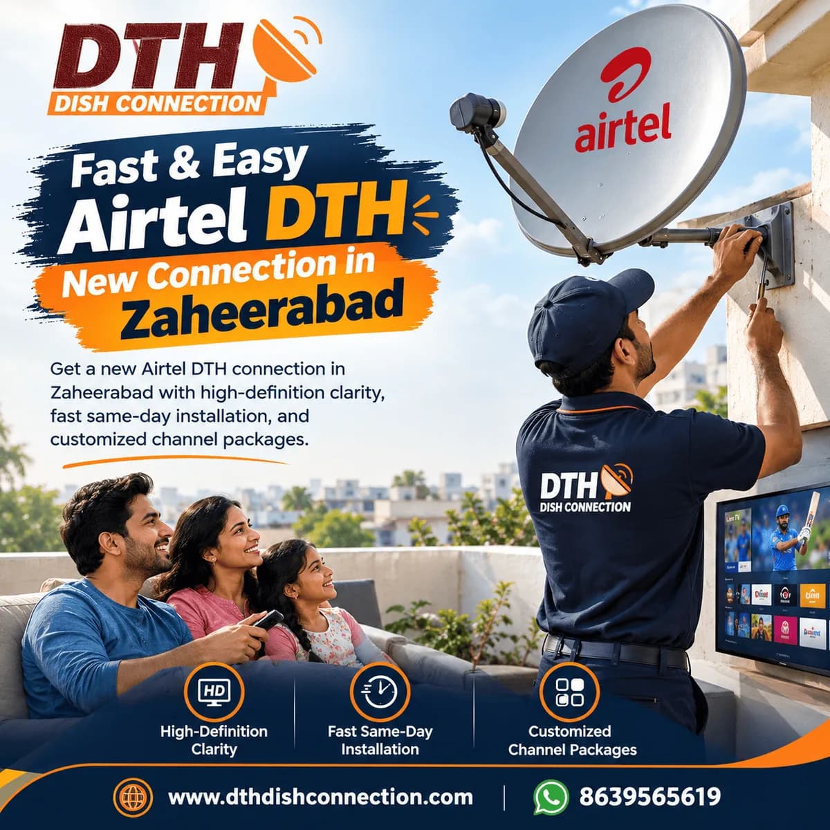 Fast & Easy Airtel DTH New Connection in Zaheerabad