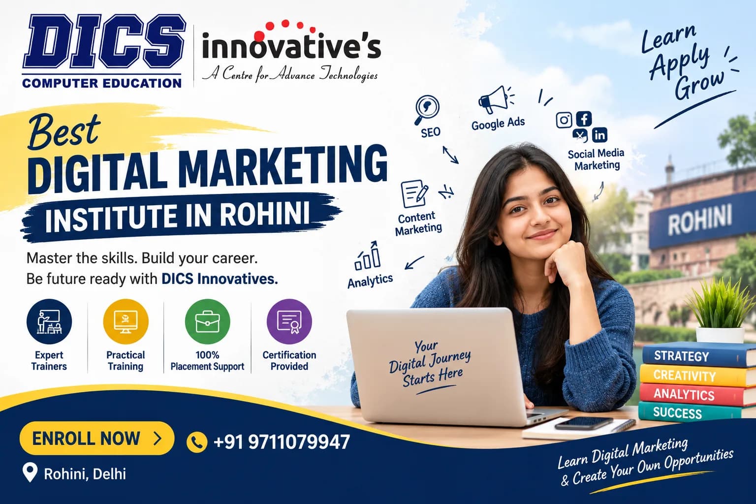 Best Digital Marketing Institute in Rohini – DICS Innovatives