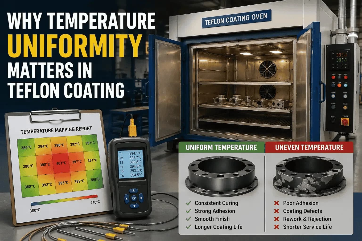 Temperature Uniformity in Teflon Coating