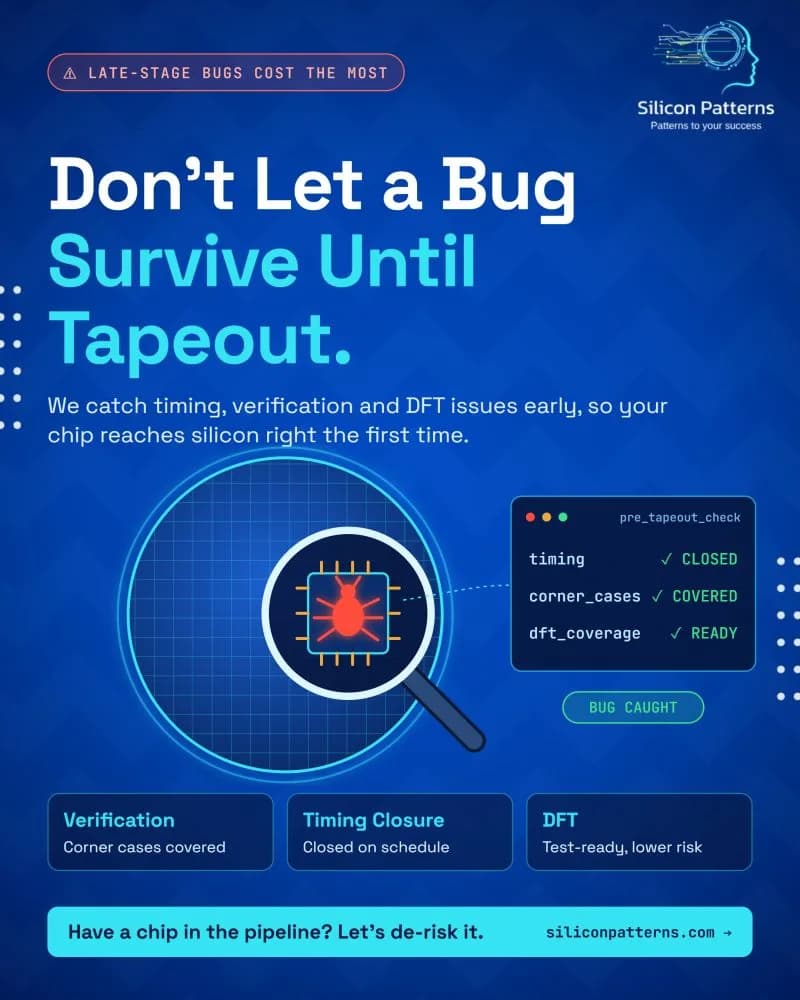 Semiconductor Design Verification, Timing Closure & DFT Services