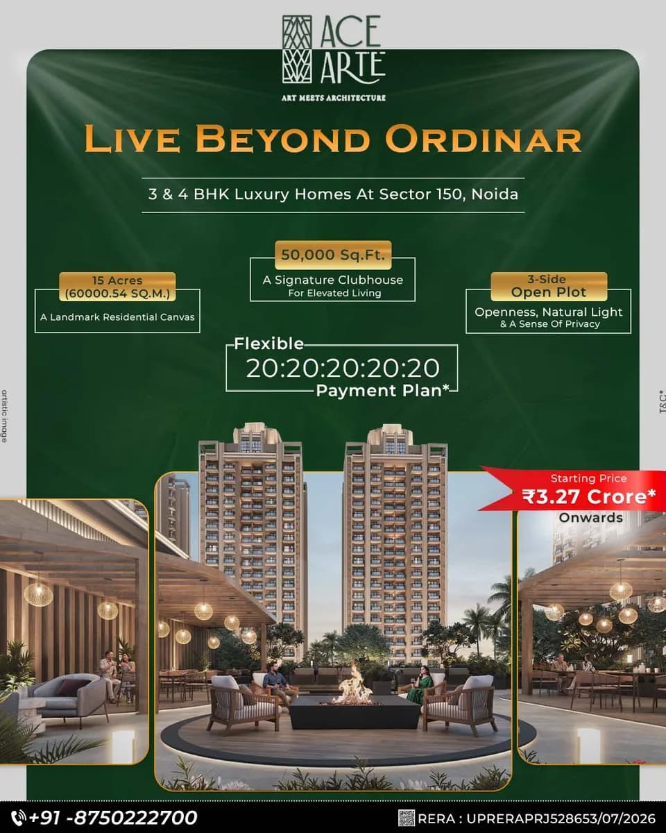 Ace arte Apartments in Sector 150 Noida