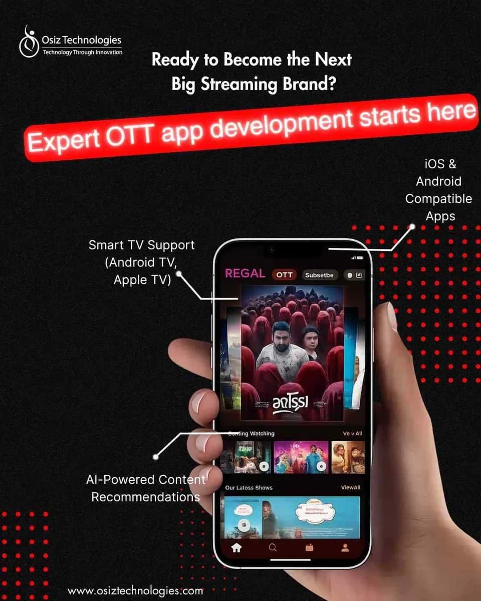 Enterprise-Grade OTT App Development for Global Streaming Success - Osiz 