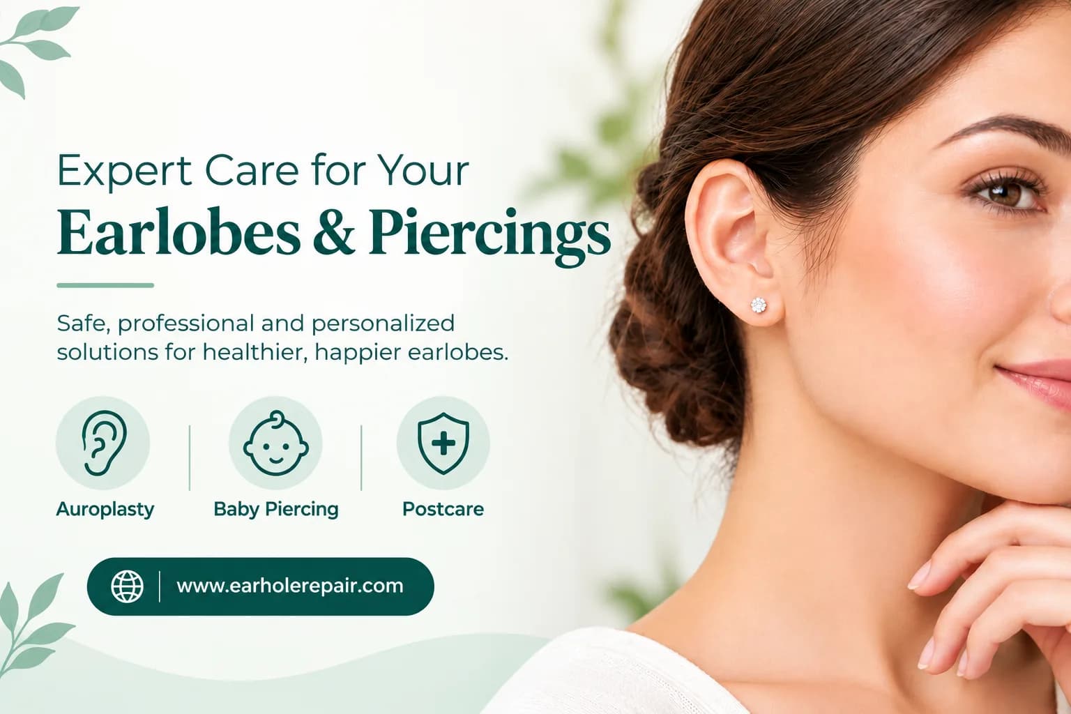 Professional Earlobe Repair for Stretched or Damaged Ear Holes