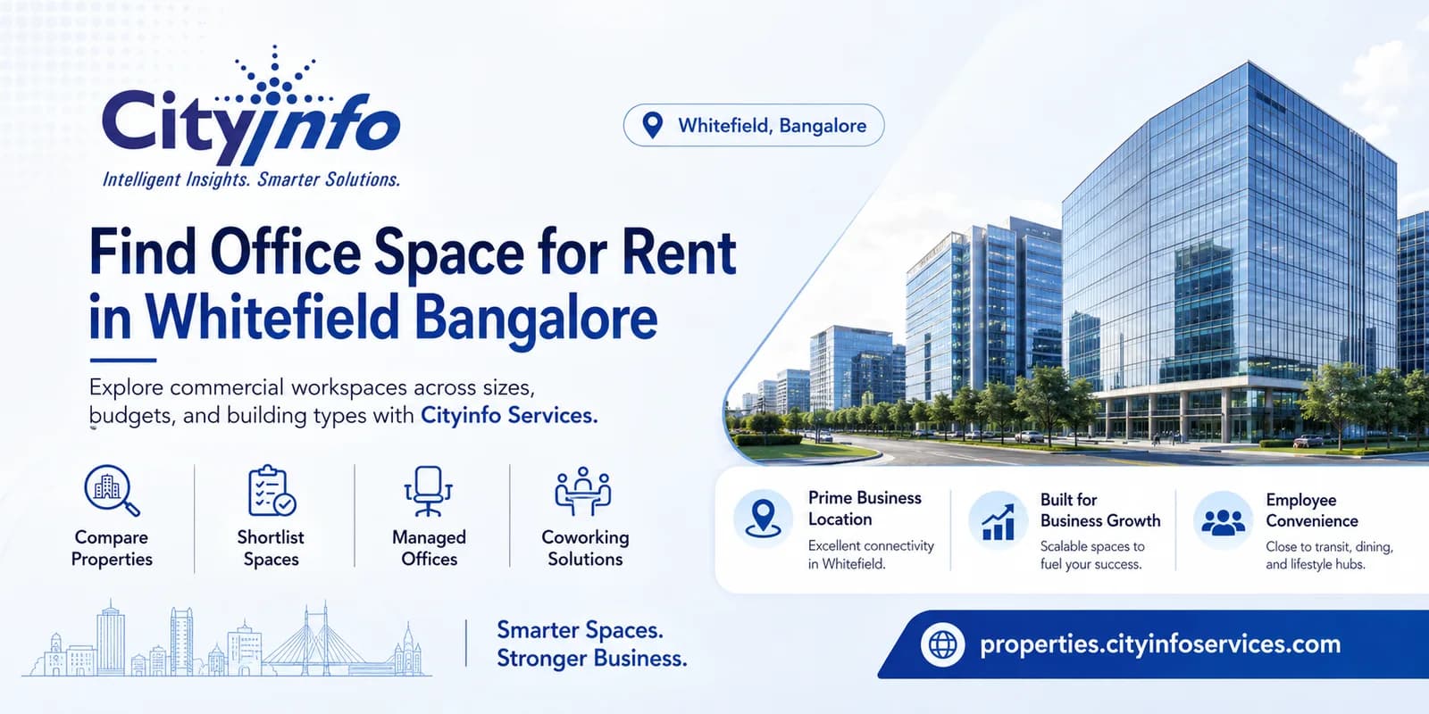 Find Office Space for Rent in Whitefield Bangalore with Cityinfo Services