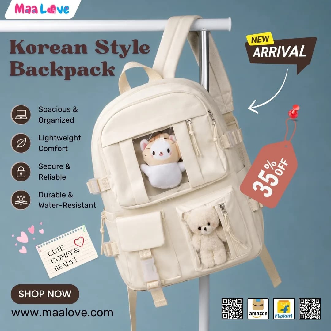 Cute, Spacious, Stylish Backpack for Everyday Adventures and Comfort ✨🎒