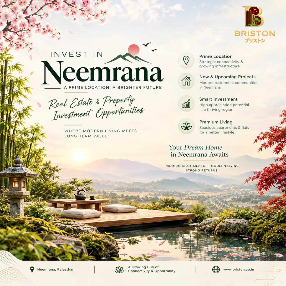 Briston Mirai Hills – Neemrana Real Estate, NH-48, Rajasthan