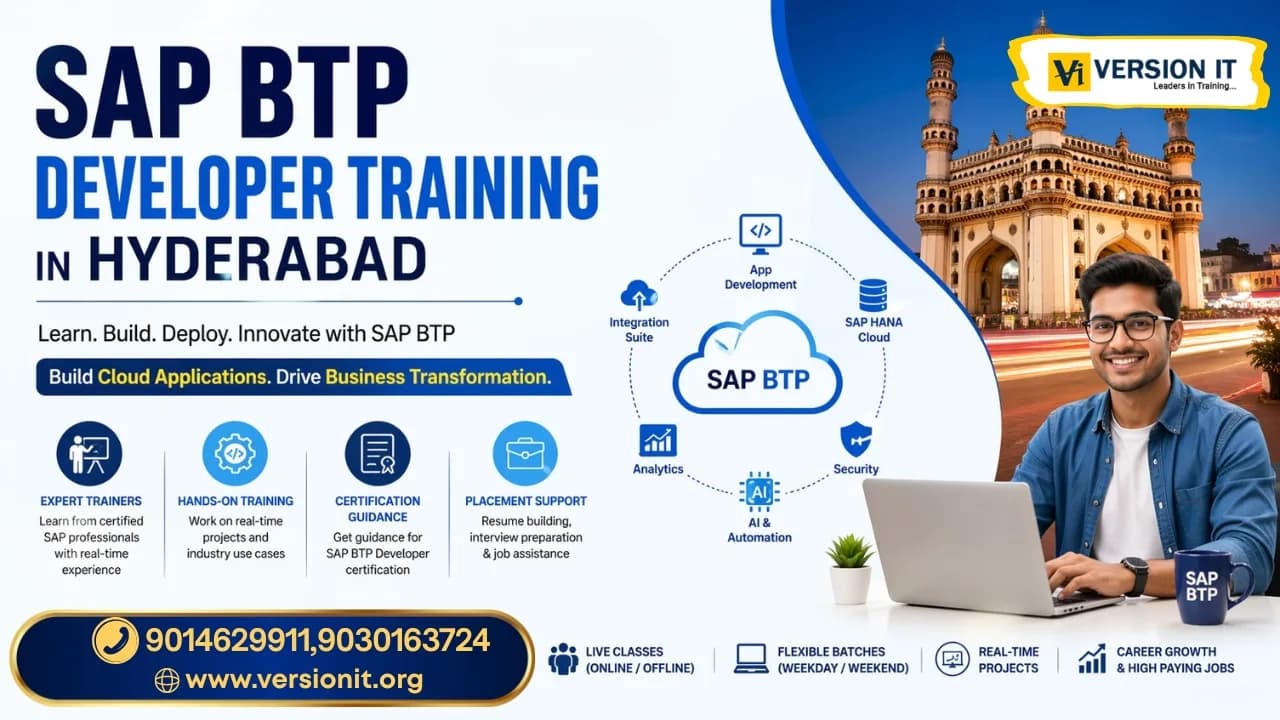 SAP BTP Developer Training in Hyderabad | Become a Certified SAP Cloud Developer