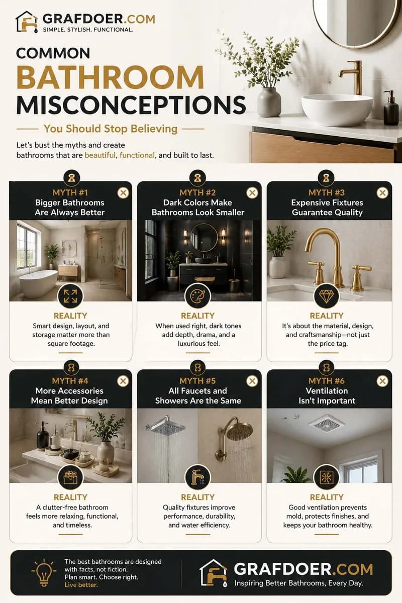 Common Bathroom Misconceptions: Myths, Facts & Smart Bathroom Solutions