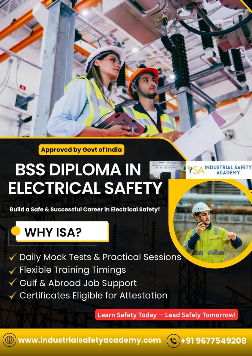 Diploma in industrial safety in chennai , Safety course in Chennai