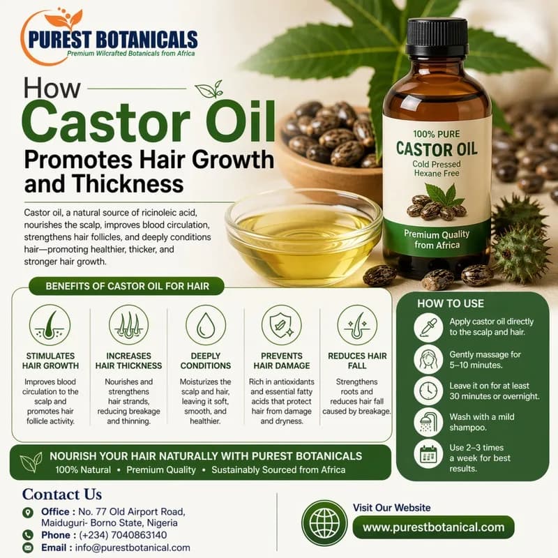 How Castor Oil Promotes Hair Growth and Thickness