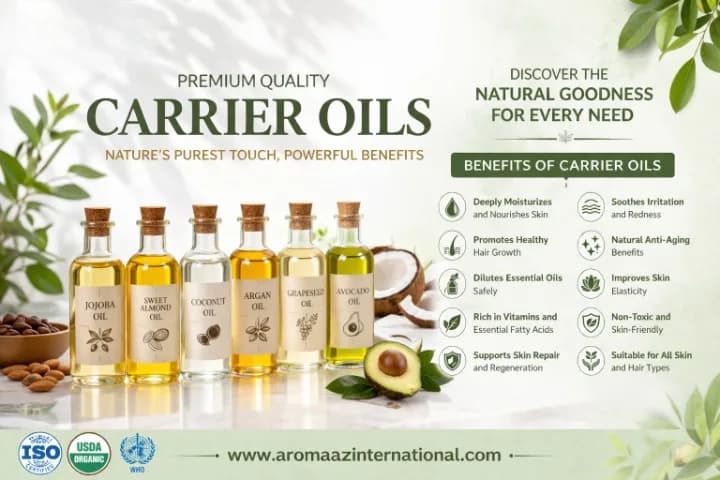 Bulk Carrier Oils Supplier | Wholesale Natural Oils Aromaaz International