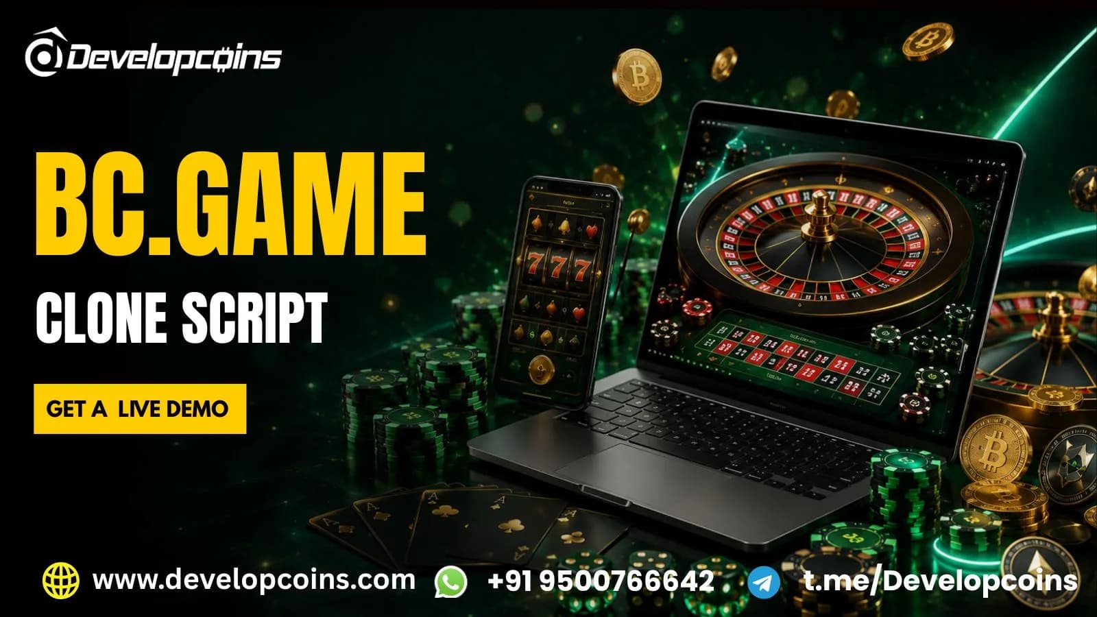 Launch a Profitable Casino Business with BC. Game Clone Script 