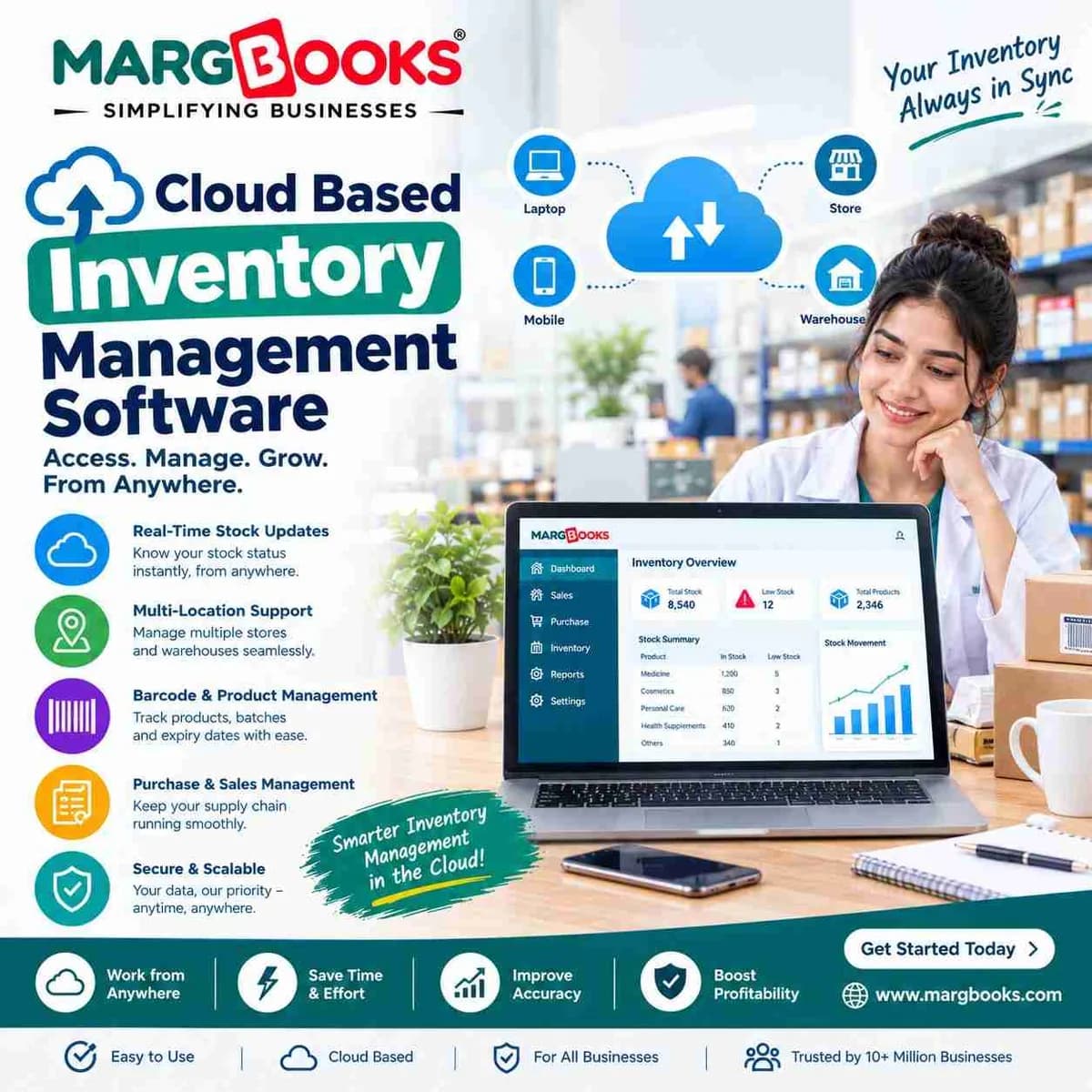 Cloud Based Inventory Management Software for Businesses | MargBooks