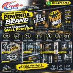 Complete Printing Services for Gym Fitness Center | Creative Zone ID cards | 600