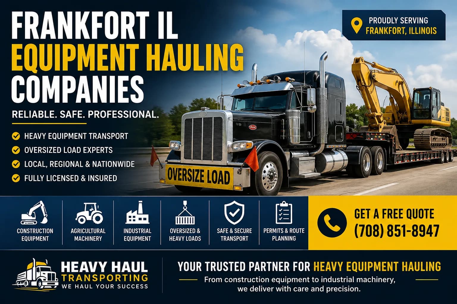 Reliable Frankfort IL Equipment Hauling Companies for Heavy Machinery Transport