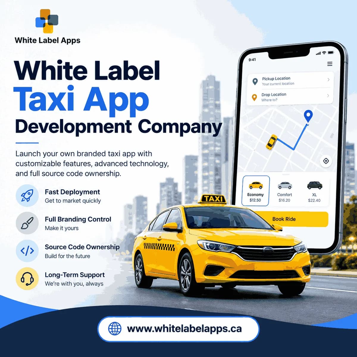 White Label Taxi App Development Company for Ride Booking Apps - White Label Apps