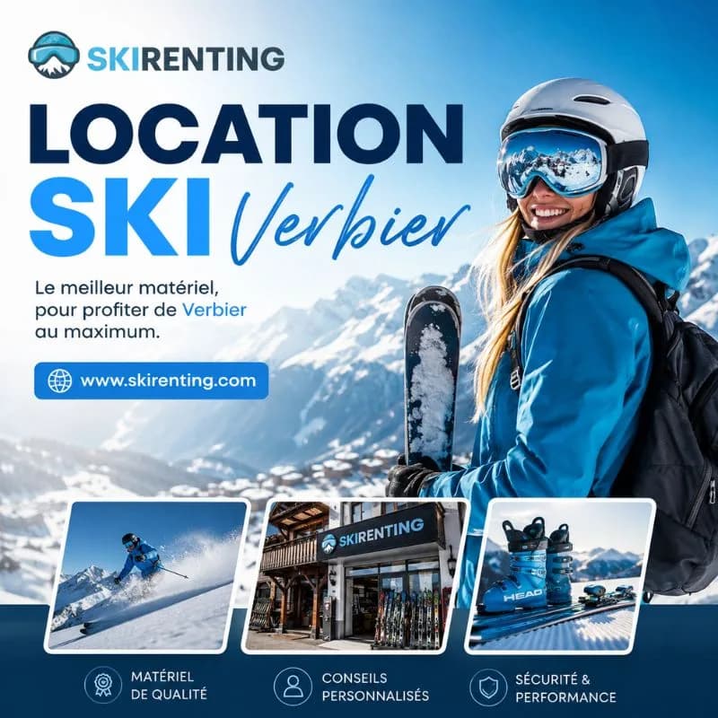 Location ski Verbier con material de calidad para todos los niveles