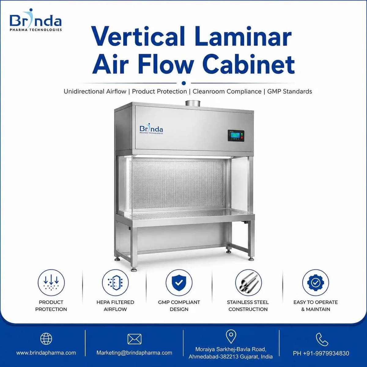 Vertical Laminar Air Flow Cabinet Supplier in India