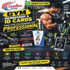 Gym Membership Cards | Banners | Brochures | Flyers | Visiting Cards | 667