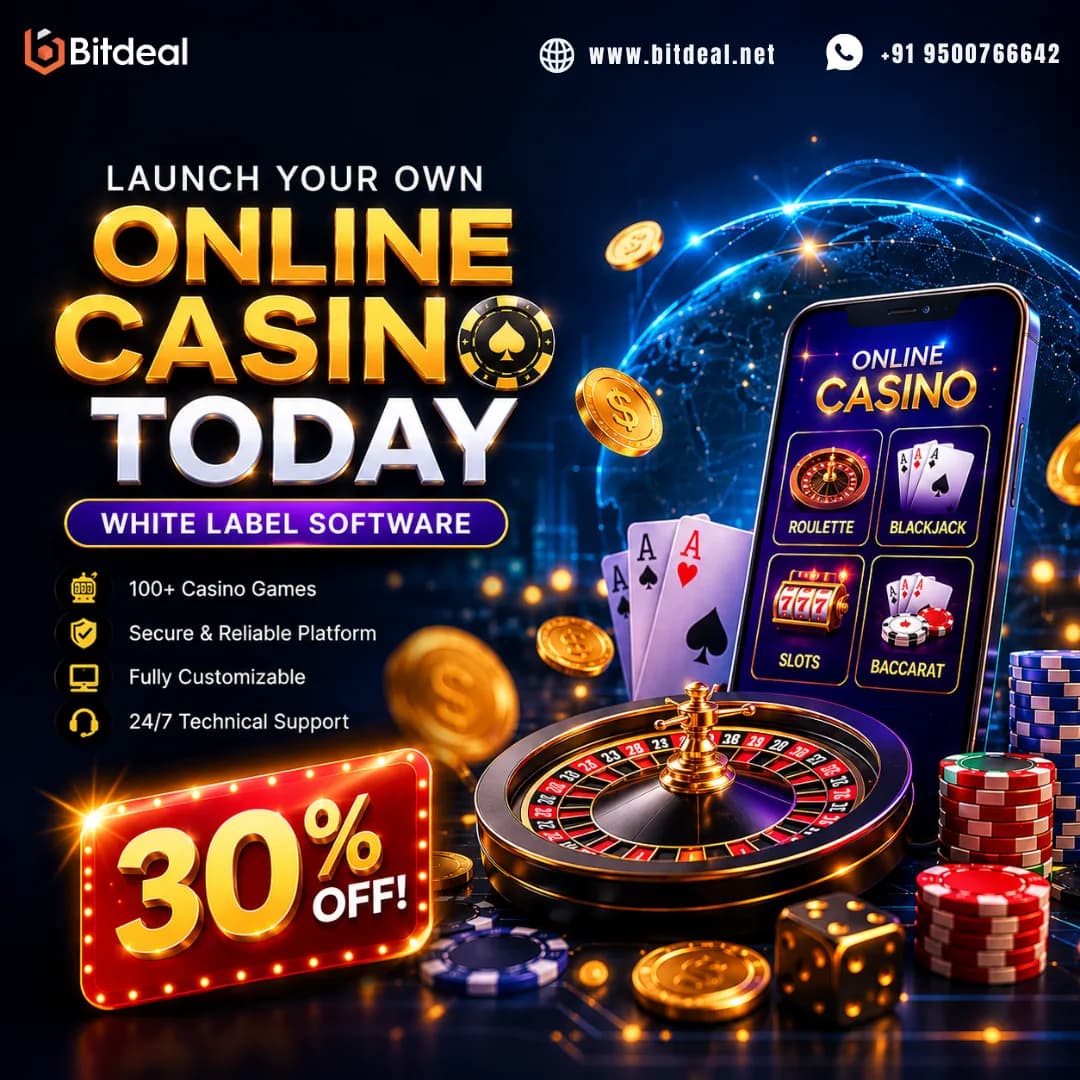 Launch Your Own Online Casino TODAY – White Label Software, 30% OFF!