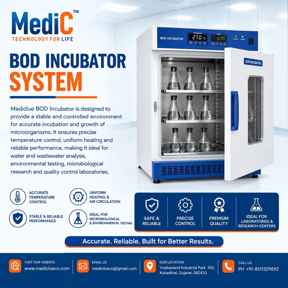 BOD Incubator Exporter & Supplier in India – Lab Equipment