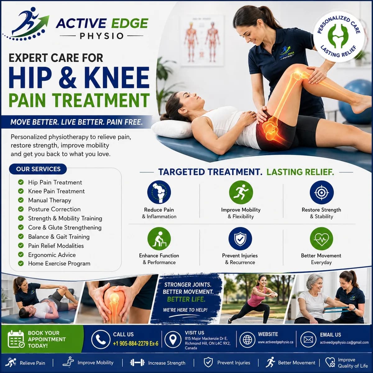 Hip and Knee Pain Treatment in Harding, Richmond Hill | Book Your Visit