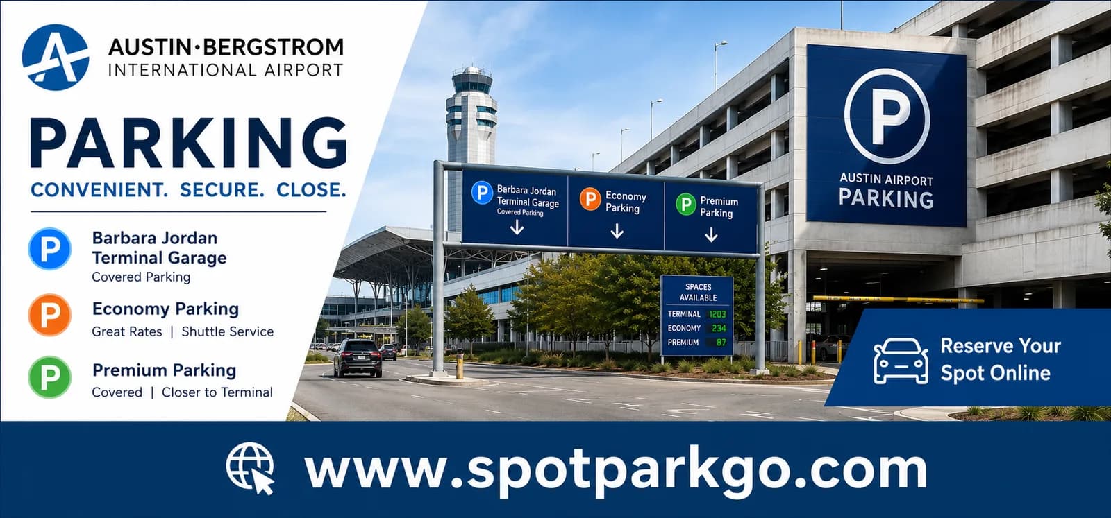 Austin-Bergstrom Airport Parking Save Time & Money with Convenient Parking Options