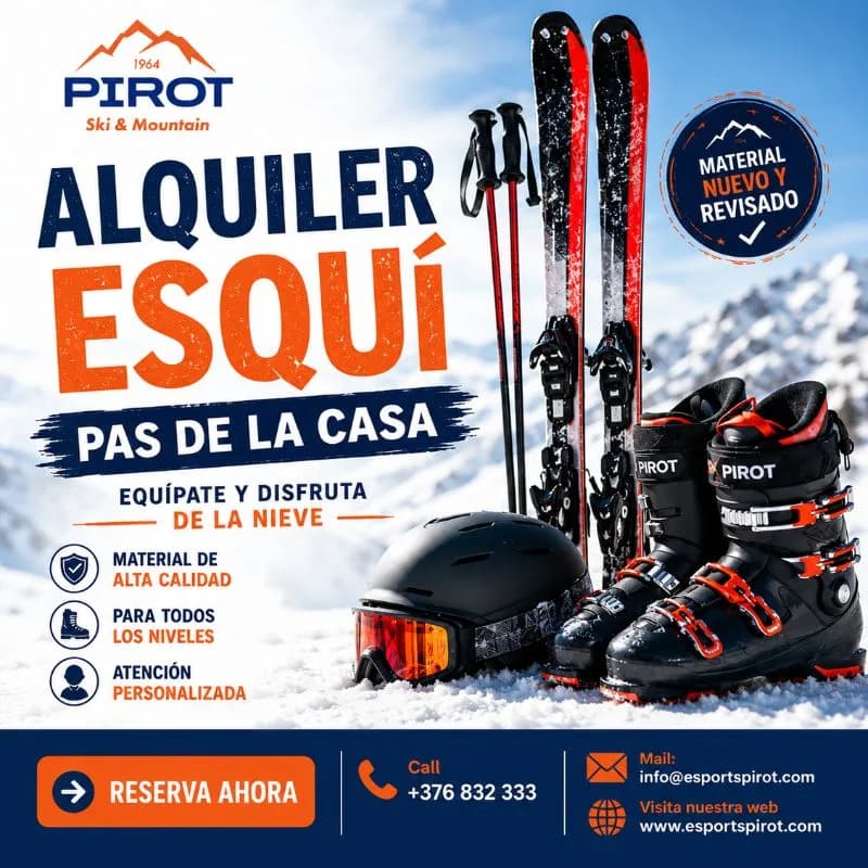Alquiler Esquí Pas de la Casa al Mejor Precio | Esports Pirot