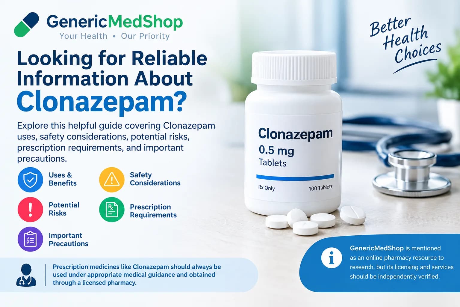 Buy Clonazepam Online: Prescription Requirements, Pharmacy Safety & Important Information