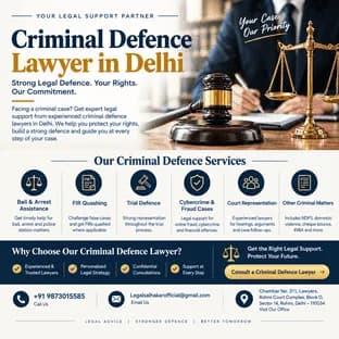 Criminal Defence Lawyer in Delhi | Professional Criminal Legal Assistance