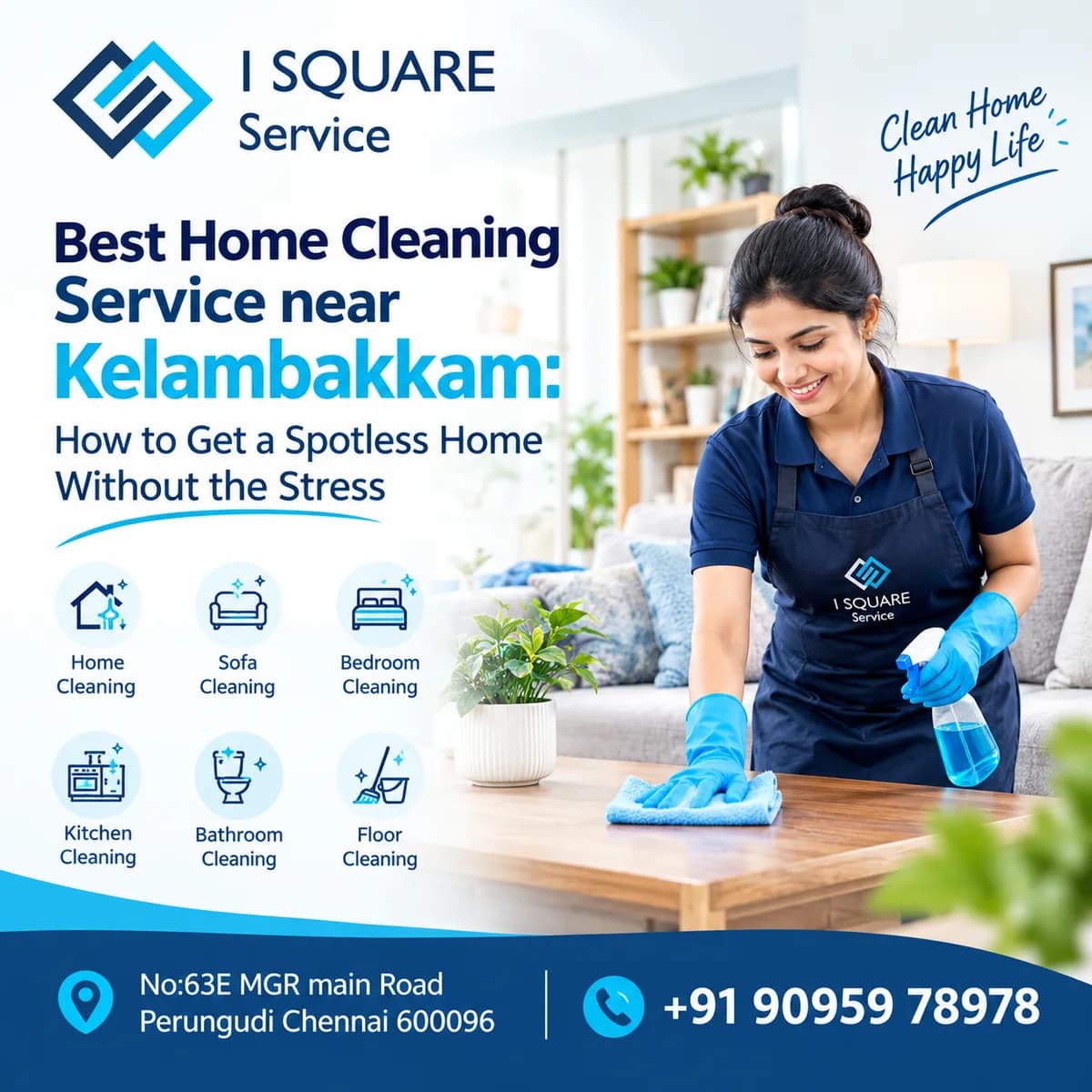 Best Home Cleaning Service near Kelambakkam: How to Get a Spotless Home Without the Stress