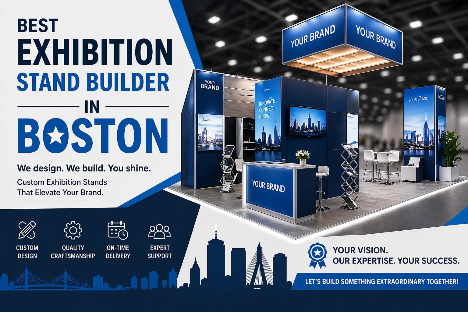 Boston Exhibition Stand Builders for Unique Booth Design