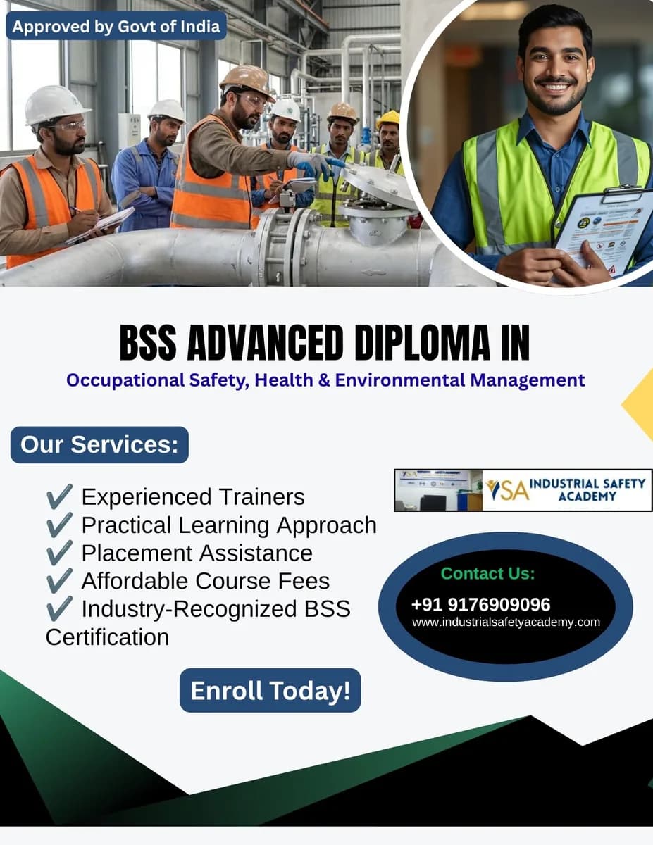 Diploma industrial safety management in chennai , Fire and Safety Course in Chennai