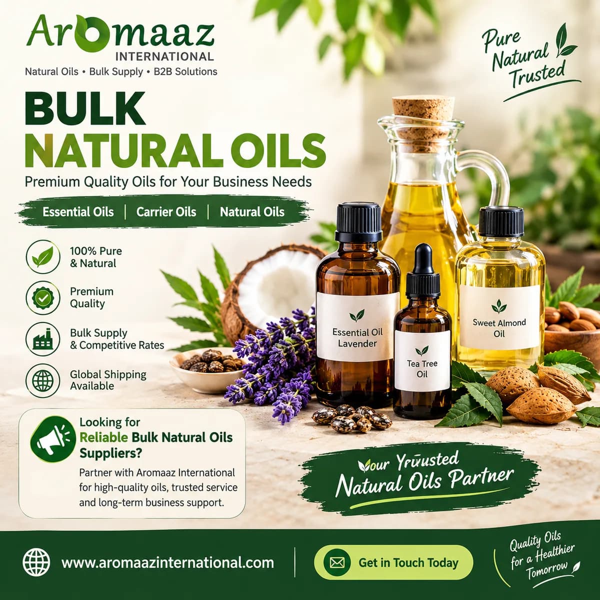 Bulk Natural Oils & Wholesale Natural Oils at Competitive Prices