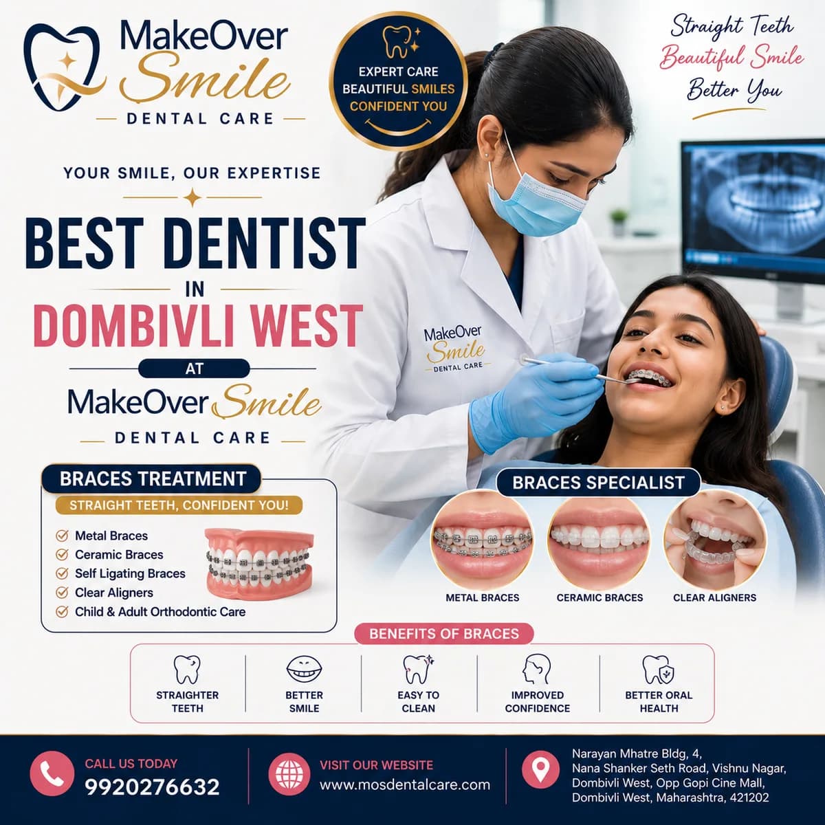 Best Dentists in Dombivli West for Braces & Orthodontic Treatment | MakeOver Smile Dental Care