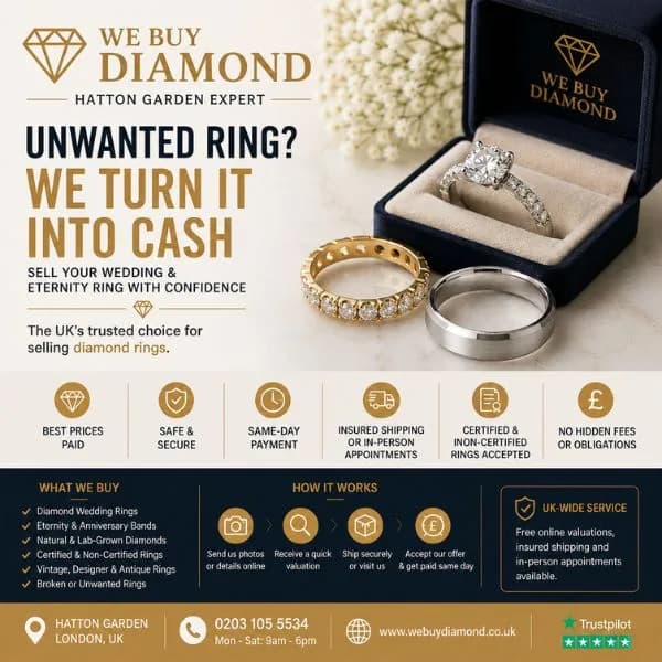 Sell Your Wedding & Eternity Rings - Trusted UK Diamond Buyers