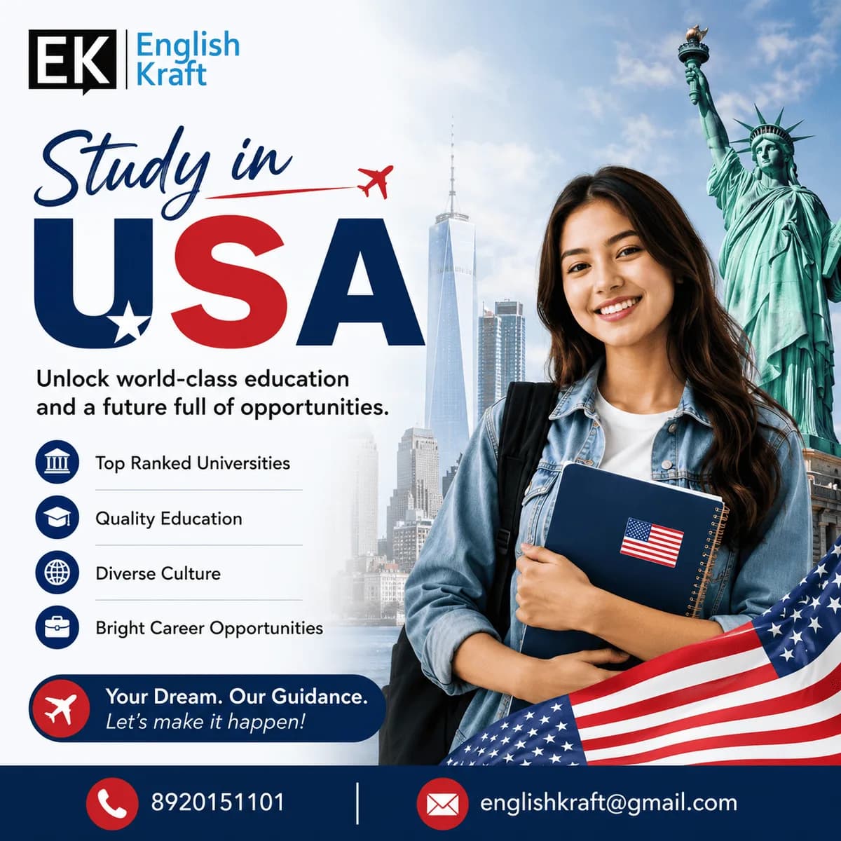 Study in USA – Apply Today for Your Dream University | Call 8920151101