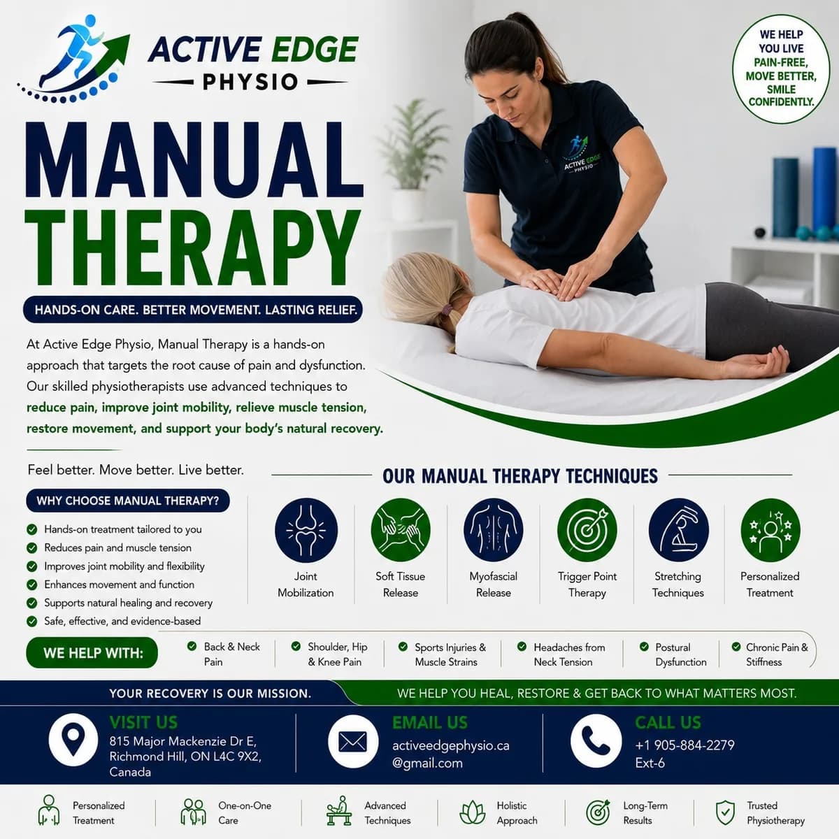 Manual Therapy in Richmond Hill – Physiotherapy Treatment